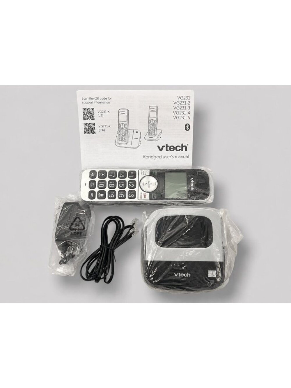 VTech VG231 DECT 6.0 Cordless Phone Caller ID Speakerphone Large Display New